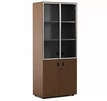 ЭКЗЕ/EXE Шкаф комбинированный в.197 ОРЕХ/ЧЕРНЫЙ