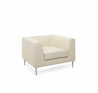 ЕВА АП/EVA UP Кресло, иск.кожа БЕЖЕВЫЙ/ХРОМ