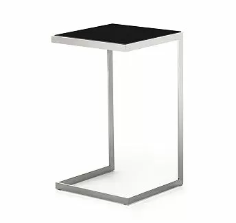 ТАУЭР/TOWER стол кофейный Компакт ЧЕРНЫЙ/ХРОМ