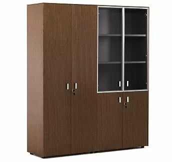 ЭКЗЕ/EXE Шкаф комбинир с гардер ОРЕХ/АЛЮМ