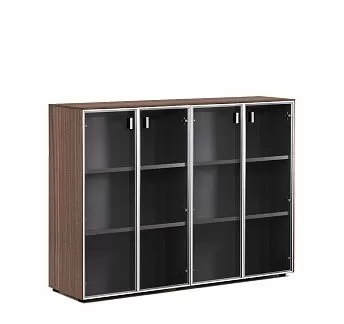 ЭНЦО/ENZO Шкаф-витрина в.120, 4 дв ЭВКАЛИПТ МОРЕН/АЛЮМ