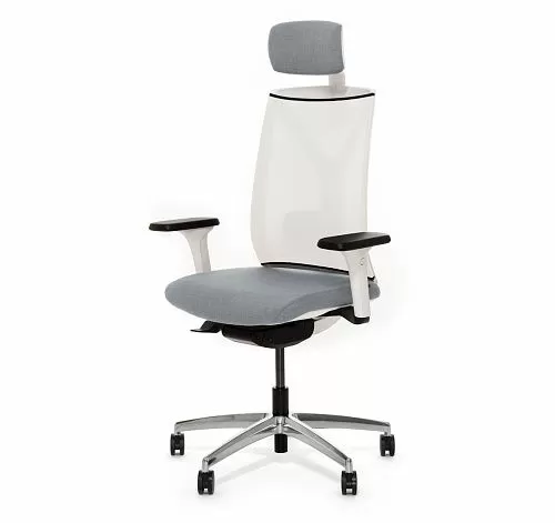 ДИОН С ББ/DION M WW Кресло,син,1Д,подг,а СЕРЫЙ/БЕЛЫЙ/АЛЮМ