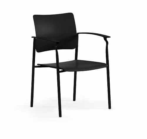 ПИНКО/PINKO Кресло пласт, 4 ч.оп,пдл ЧЕРНЫЙ/ЧЕРНЫЙ