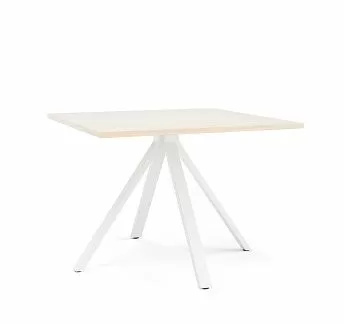 АСТРО/ASTRO Стол переговоров 100х100 ДУБ СВЕТЛЫЙ DH/БЕЛЫЙ