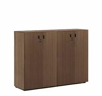 ЭКЗЕ/EXE Шкаф средний в.120, 4 дв ОРЕХ/ЧЕРНЫЙ