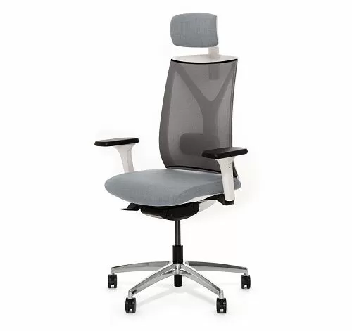 ДИОН С БC/DION M WG Кресло,син,1Д,подг,а СЕРЫЙ/БЕЛЫЙ/АЛЮМ