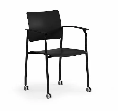 ПИНКО/PINKO Кресло пласт, ч.кол, пдл ЧЕРНЫЙ/ЧЕРНЫЙ