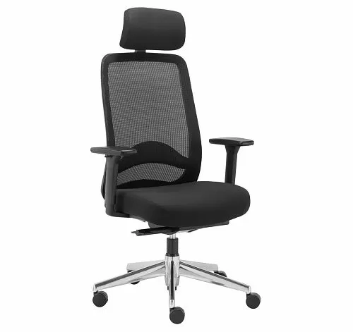 КЭРОТ АС+/CAROT AS+ Кресло руков. с подг ЧЕРНЫЙ/АЛЮМ