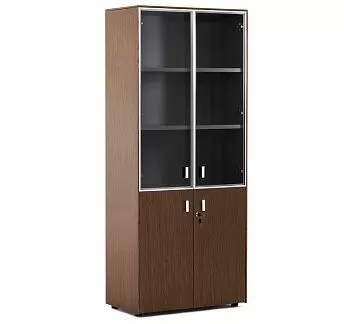 ЭКЗЕ/EXE Шкаф комбинированный в.197 ОРЕХ/АЛЮМ