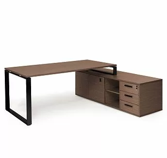 ЭКЗЕ/EXE Стол на оп.тумбе 189 черн ОРЕХ/ЧЕРН